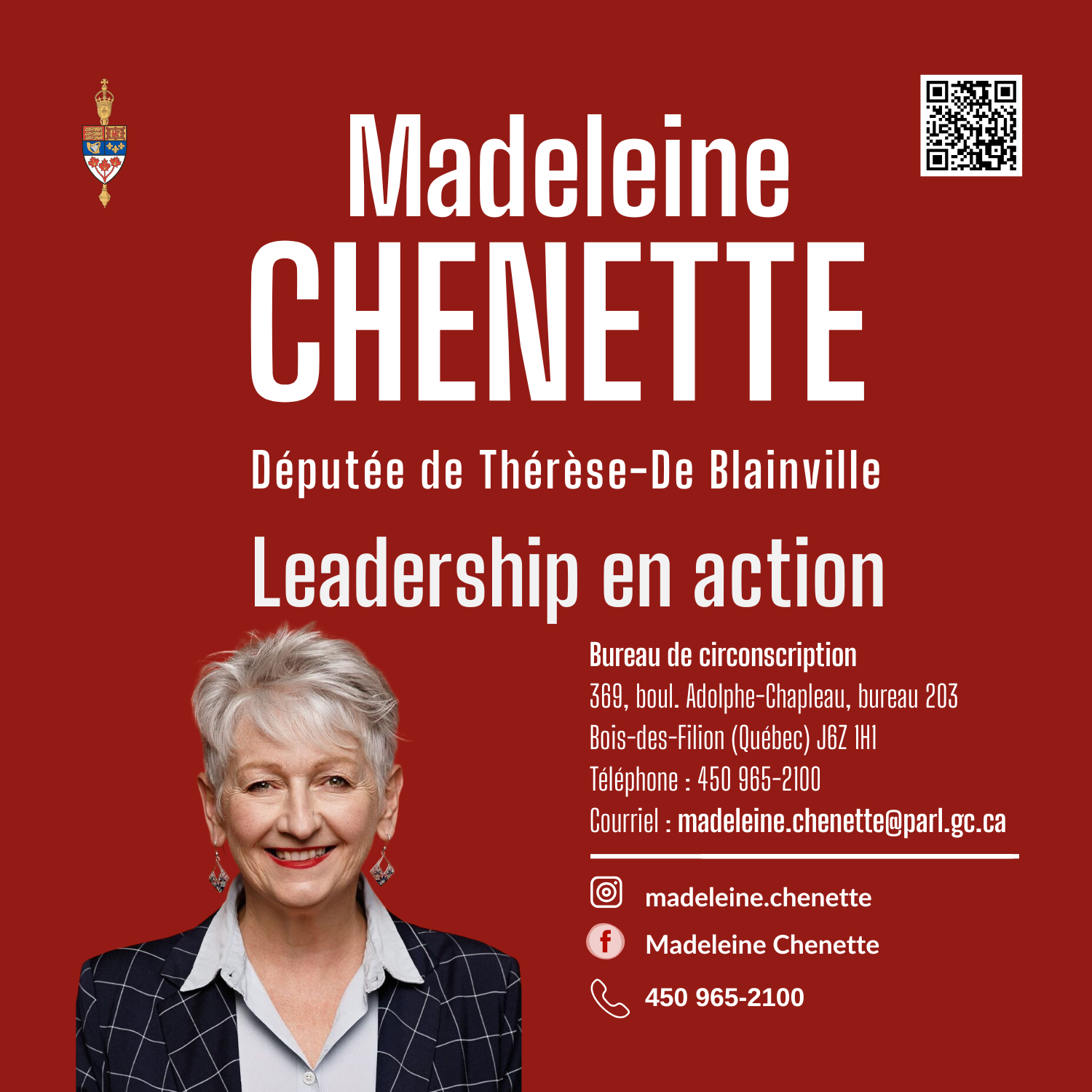 Madeleine Chenette Députée de Thérèse-De Blainville